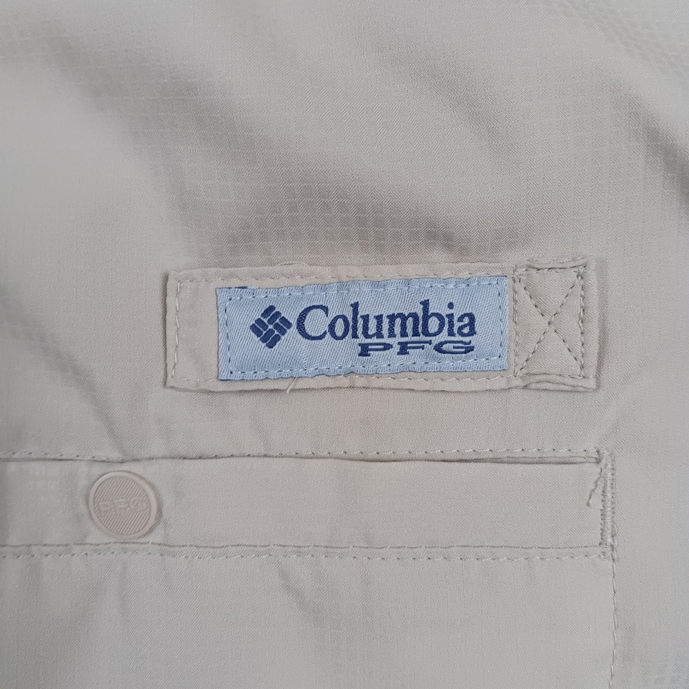 Columbia Fishing Shirt Tamiami II Men 3X Tan Vented Ripstop PFG FS7253 - Picture 6 of 12